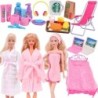 Miniatűr cikkek Napi szükségletek Pizsama Fürdőköpeny Bútor Barbie-hoz Ruhák Kiegészítők BJD Blyth 1/6 babaház