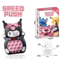 Új Kuromi Quick Push Game Pop up Fidget Bubble Electronic Pop it Pro játék Könnyű stresszoldó játék felnőtt és gyerek ajándékdob