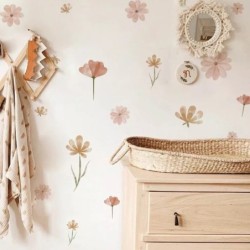 Boho Flowers fali matricák akvarell hálószoba nappali lakberendezési művészet környezetbarát eltávolítható matricák PVC falfestm