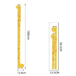 170 cm-es rajzfilm állatmagasságú falmatrica tapéta gyerekszobába bölcsődei vonalzó növekedési diagram fali dekoráció