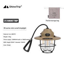 Shine Trip Outdoor Retro Smalldroplight, kemping lámpa, atmoszféra lámpa, USB töltősátor lámpa, LED kemping függőlámpa