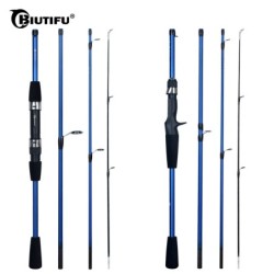 BIUTIFU Baitcasting Spinning Travel Carbon 4/5 szakaszos horgászbot dobás súly 5-20g Power Ultralight Lure Trout Mini Pole