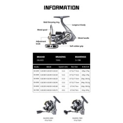 Pergető horgászorsó 2000-7000 sorozatú ultrakönnyű, max Drag 15 kg-os surfcasting pergető orsó sósvízi guruló orsók