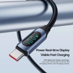 Toocki Type C - Type C kábel 100 W PD gyorstöltő töltő USB C - USB C kijelző kábel Xiaomi POCO F3 Realme Macbook iPad készülékhe