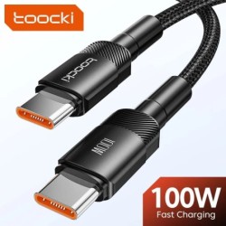 Toocki 100 W Type C – USB C kábel PD 3.0 Quick Charge 4.0 Fast Charging Type C – Type C iPhone 15 Macbook Samsung Xiaomi