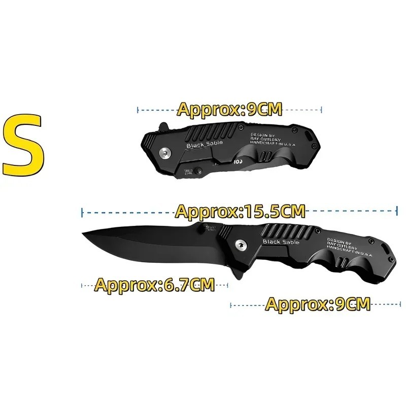 EDC Sharp rozsdamentes acél összecsukható kés kültéri kemping taktikai vadászkés zsebkés éles és tartós S/L