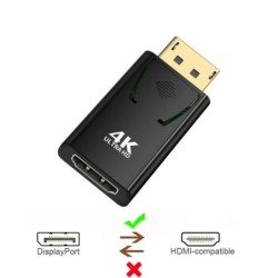 4K 1080P DisplayPort-HDMI-kompatibilis adapter DP dugó-nő HD TV HDMI-kompatibilis video-audió kábel PC TV laptophoz