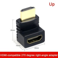 HDMI-kompatibilis adapter 90, 270 fokos derékszögű dugasz-alj konverter 4K HD csatlakozó mini/mikro HDMI-kompatibilis hosszabbít