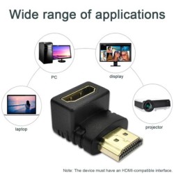 HDMI-kompatibilis adapter 90, 270 fokos derékszögű dugasz-alj konverter 4K HD csatlakozó mini/mikro HDMI-kompatibilis hosszabbít