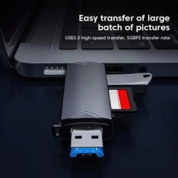 6 az 1-ben többfunkciós USB 3.0 kártyaolvasó U Lemeztípus C/Micro Usb/Tf/Sd Flash meghajtó Memóriakártya olvasó adapter Telefon 