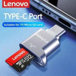 Lenovo Micro SD kártyaolvasó, USB C - SD kártyaolvasó, C típusú TF memóriakártya olvasó USB C - USB adapterrel