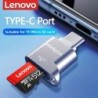 Lenovo Micro SD kártyaolvasó, USB C - SD kártyaolvasó, C típusú TF memóriakártya olvasó USB C - USB adapterrel