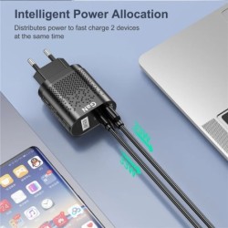 USLION 65W GaN töltő USB C PD KR csatlakozók Gyorstöltő GaN töltő telefon gyorstöltés C típusú IPhone Koreai specifikáció