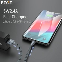 PZOZ USB kábel iphone kábelhez 14 13 12 11 pro max Xs Xr X SE 8 7 6s plus ipad air mini gyorstöltő kábel iphone töltőhöz