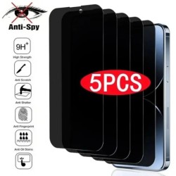 5db Privacy képernyővédő fólia iPhone 14 11 12 13 15 Pro Max Mini Plus Anti-spy edzett üveg iPhone 15 készülékhez