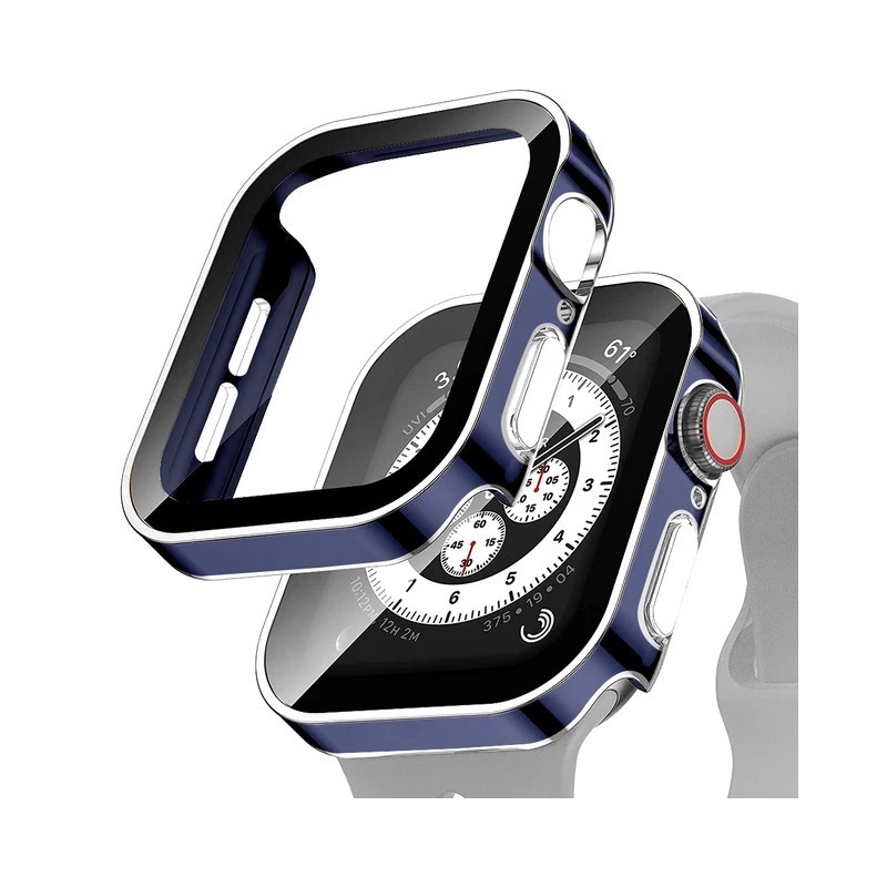 Huzat Apple Watch Case 45mm 44mm 49mm 41mm 40mm 46mm 42mm Edzett üveg képernyővédő fólia Series 10 7 8 9 SE 6 5 4 Ultra 2