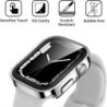 Huzat Apple Watch Case 45mm 44mm 49mm 41mm 40mm 46mm 42mm Edzett üveg képernyővédő fólia Series 10 7 8 9 SE 6 5 4 Ultra 2