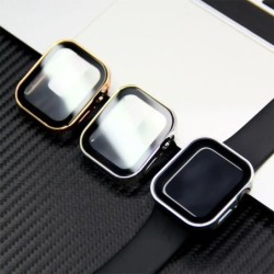 Huzat Apple Watch Case 45mm 44mm 49mm 41mm 40mm 46mm 42mm Edzett üveg képernyővédő fólia Series 10 7 8 9 SE 6 5 4 Ultra 2