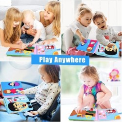 Montessori Baby Busy Board 3D totyogó meseruhás könyv Érzékszervi játékok babáknak Oktatási szokások Játékkönyvek 0-3 éves gyere