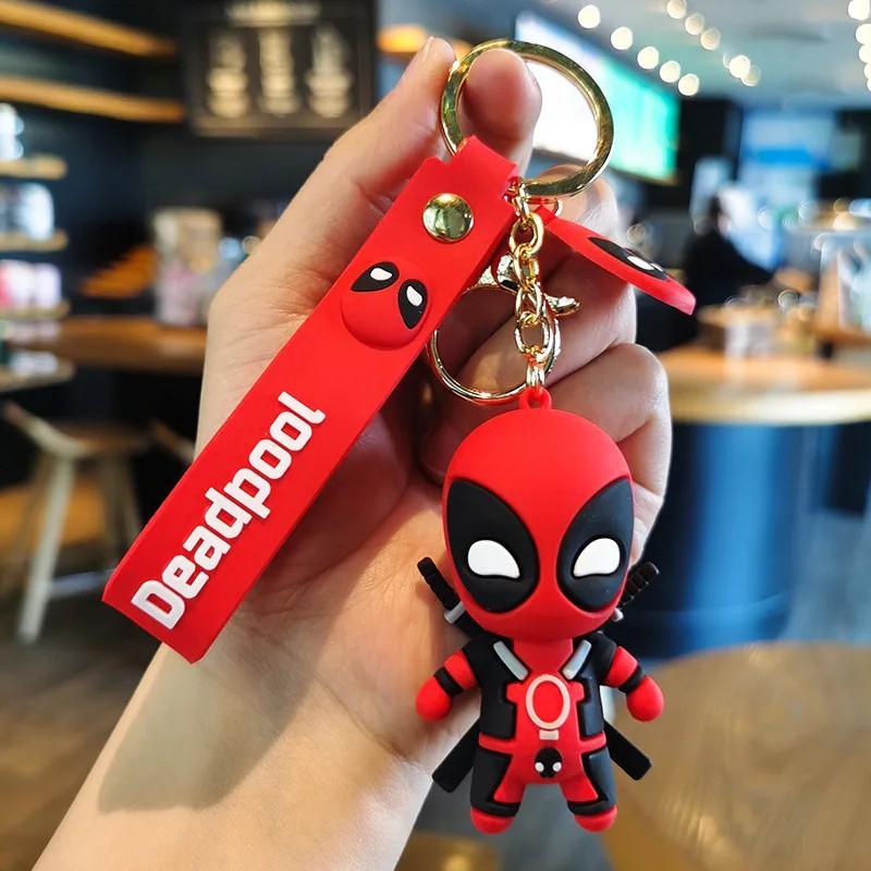 Marvel aranyos baba medál anime figurák Deadpool Q verzió divat hátizsák kulcstartó pár táska kulcstartó medál születésnapi aján