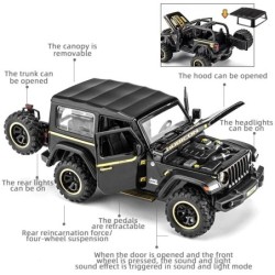 Off-Road 7 ajtós Wrangler Diecast játékautó modellhez, 1/32-es fémötvözet jármű gyerekeknek fiúknak lányok felnőtteknek, nyitott