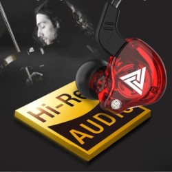 QKZ AK6 Vezetékes fejhallgató Dual Drive HiFi fülhallgató mikrofonnal 3,5mm Sport Futó Zene Fülhallgató Basszus Sztereó Headset 