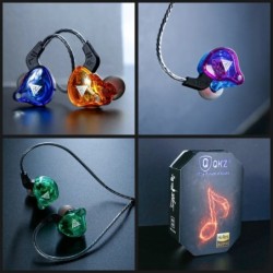 QKZ AK6 Vezetékes fejhallgató Dual Drive HiFi fülhallgató mikrofonnal 3,5mm Sport Futó Zene Fülhallgató Basszus Sztereó Headset 