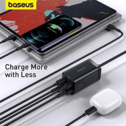 Baseus 65W GaN töltő asztali gyorstöltő 4 az 1-ben laptop telefon töltő adapter iPhone 15 14 13 Pro Max Xiaomi Samsung telefonho