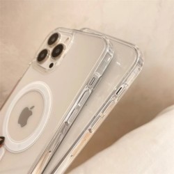 Eredeti Clear Magsafe mágneses vezeték nélküli töltési animációs tok iPhone 16 15 14 13 12 11 Plus Mini Pro Max XS XR 7 8 fedélh