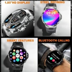 For Xiaomi Huawei 1.85"ultra HD Bluetooth Call Smart Watch Men GPS Track 710mAH Large Battery 400+Dial IP68Waterproof Smartwatch