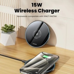 Toocki 15 W vezeték nélküli töltőpad gyors vezeték nélküli töltőállomás iPhone 15 14 13 12 Samsung Galaxy S23 S22 S21 S20 Airpod