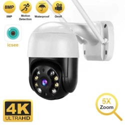 4K 8MP Smart Wifi PTZ kamera 5x digitális zoom AI emberészlelés ONVIF vezeték nélküli CCTV IP kamera Iptv biztonsági védelem