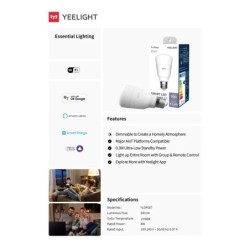 Yeelight Smart LED izzó W3 színes / szabályozható meleg fehér légköri lámpa fénye E27 hangvezérlés Xiaomi mi otthonhoz Google Ho