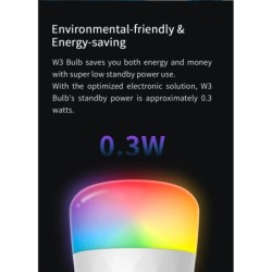 Yeelight Smart LED izzó W3 színes / szabályozható meleg fehér légköri lámpa fénye E27 hangvezérlés Xiaomi mi otthonhoz Google Ho