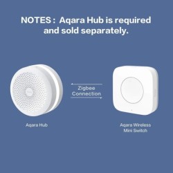 Aqara Sensor Smart Wireless Mini Switch kulcs Zigbee Connection Távirányító Egy kulcsos vezérlőgomb Otthoni biztonság Mihome Hom