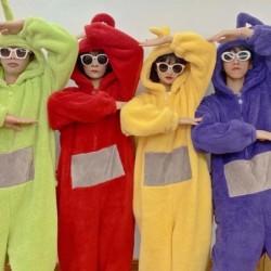 Gyerekek Felnőtt Teletubbies Jelmezek Puha Hosszú ujjú Pizsama Jelmez Lala Otthoni Ruhák Cosplay Felnőtt Uniszex Parti viselet