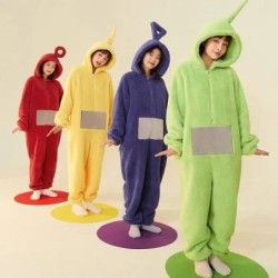 Gyerekek Felnőtt Teletubbies Jelmezek Puha Hosszú ujjú Pizsama Jelmez Lala Otthoni Ruhák Cosplay Felnőtt Uniszex Parti viselet