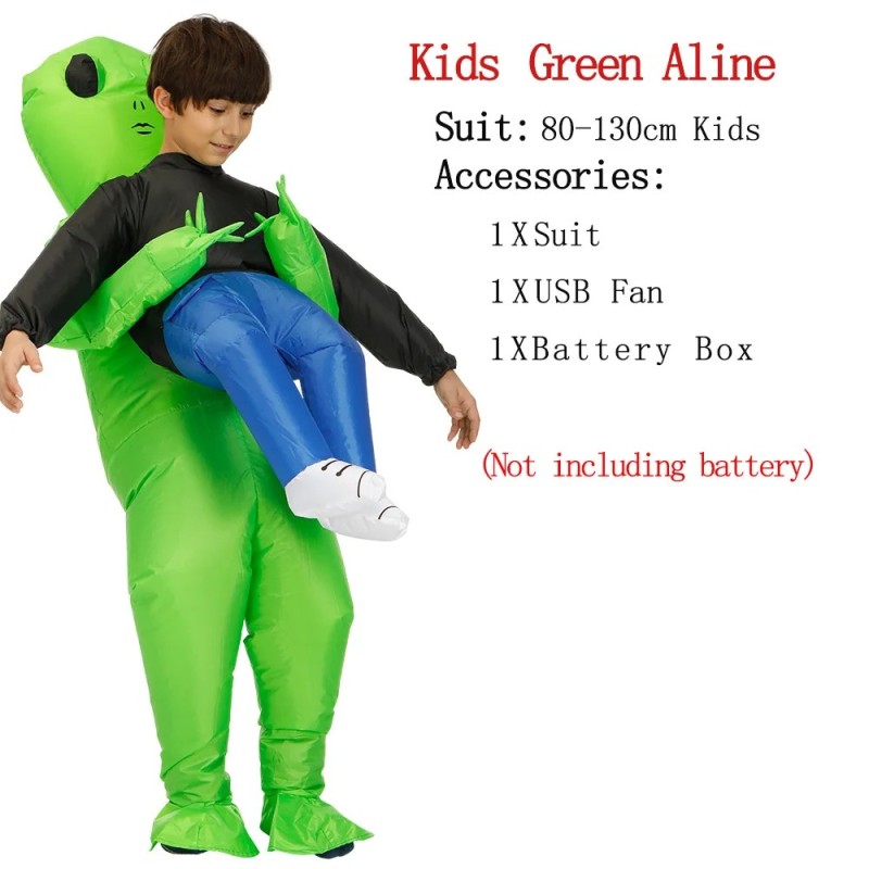 ET Alien felfújható öltöny Alien Monster felfújható jelmez Scary Green Alien Cosplay jelmez felnőtt parti fesztiválszínpadhoz