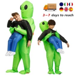 ET Alien felfújható öltöny Alien Monster felfújható jelmez Scary Green Alien Cosplay jelmez felnőtt parti fesztiválszínpadhoz