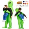 ET Alien felfújható öltöny Alien Monster felfújható jelmez Scary Green Alien Cosplay jelmez felnőtt parti fesztiválszínpadhoz