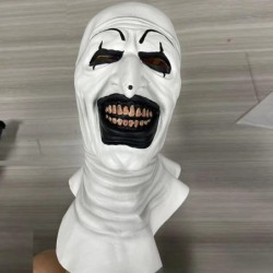 Art The Clown Cosplay film Terrifier 2 Art The Clown Cosplay jelmez Jumpsuit maszk Halloween jelmez Maszk férfiaknak Női