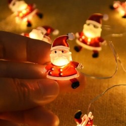 2M 20LED Mikulás hópehely LED-es fényfüzér karácsonyi dekoráció otthoni karácsonyfadísz 2024 Navidad gyerekeknek újévi ajándék