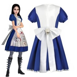 Anime Alice hercegnő ruha szobalány kötény ruha játék Madness Returns Alice Cosplay jelmez női lányoknak Halloween Party