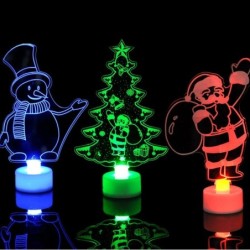 LED mini éjszakai fények színes villogó fények hóember lámpa karácsonyi dísz születésnapi buli újévi dekoráció ünnepi világítás