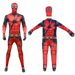 MARVEL Deadpool Cosplay jelmezek Kids Felnőtt Szuperhős Body Jumpsuit maszkkal Gazdag Kiegészítők Parti ruhák Outfitek