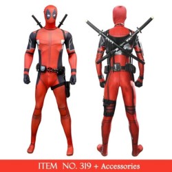 MARVEL Deadpool Cosplay jelmezek Kids Felnőtt Szuperhős Body Jumpsuit maszkkal Gazdag Kiegészítők Parti ruhák Outfitek