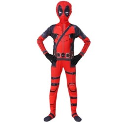 Szuperhős Deadpool jelmez Halloween Cosplay Jumpsuit Boys Fantasy Film karakteres maszk harisnya karddal és táskával ünnepi szet