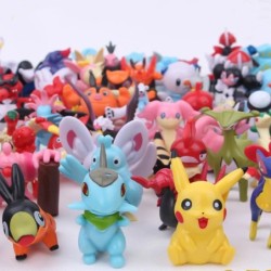 24-144 db Pokémon akció 2-3 cm-es, nem ismétlődő minifigurák Modelljáték Pikachu Anime Gyerekek babákat gyűjtenek születésnapi a