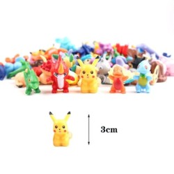 24-144 db Pokémon akció 2-3 cm-es, nem ismétlődő minifigurák Modelljáték Pikachu Anime Gyerekek babákat gyűjtenek születésnapi a