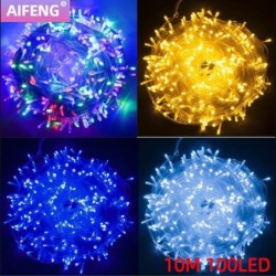 10M 100Leds Xmas kültéri karácsonyi lámpák led fényfüzér Luces Decoracion tündérfény ünnepi fények világító fa girland